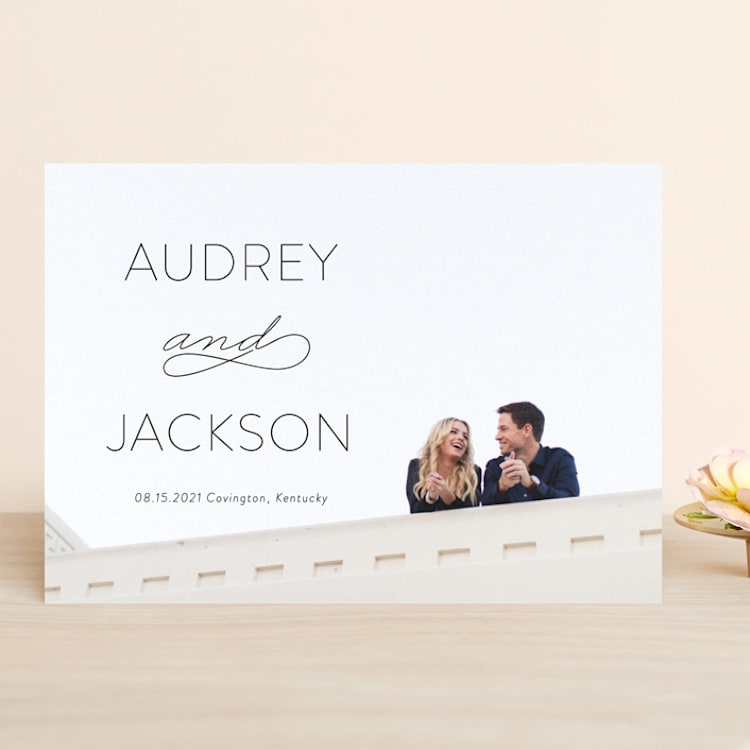"Forever And" - Save the Dates in Black Tie by Kim Dietrich Elam - Front