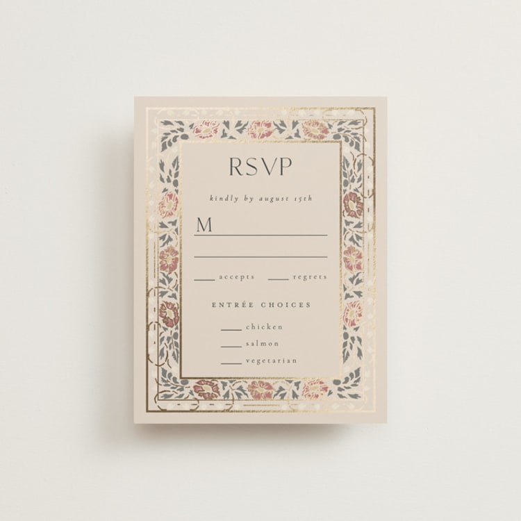 "Timeless Nature" - RSVP Cards in Champagne by Ana de Sousa - Front