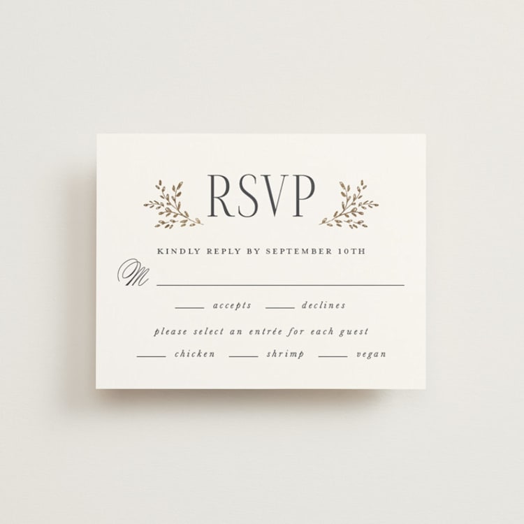 "Enchanted" - RSVP Cards in Mist by Laura Hankins - Front