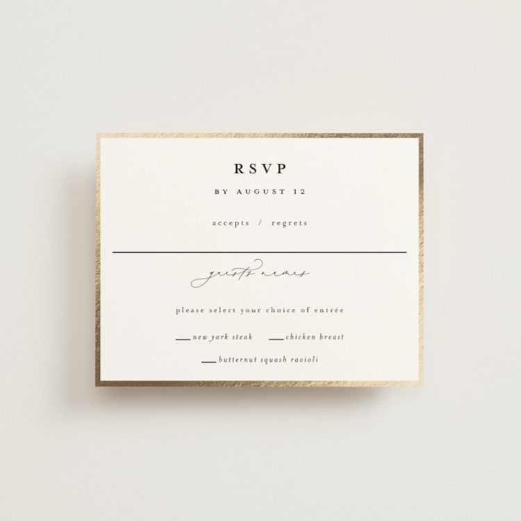 "Classic Love" - RSVP Cards in Vanilla by Susan Moyal - Front