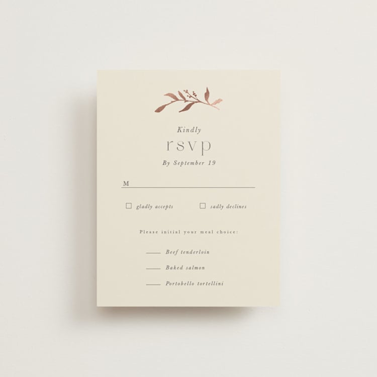 "Queen Anne's Lace" - RSVP Cards in Creme Brulee by Jennifer Wick - Front