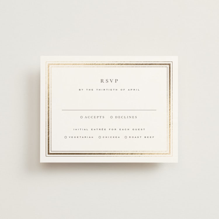 "Hampton" - RSVP Cards in Chantilly by Wildfield Paper Co - Front