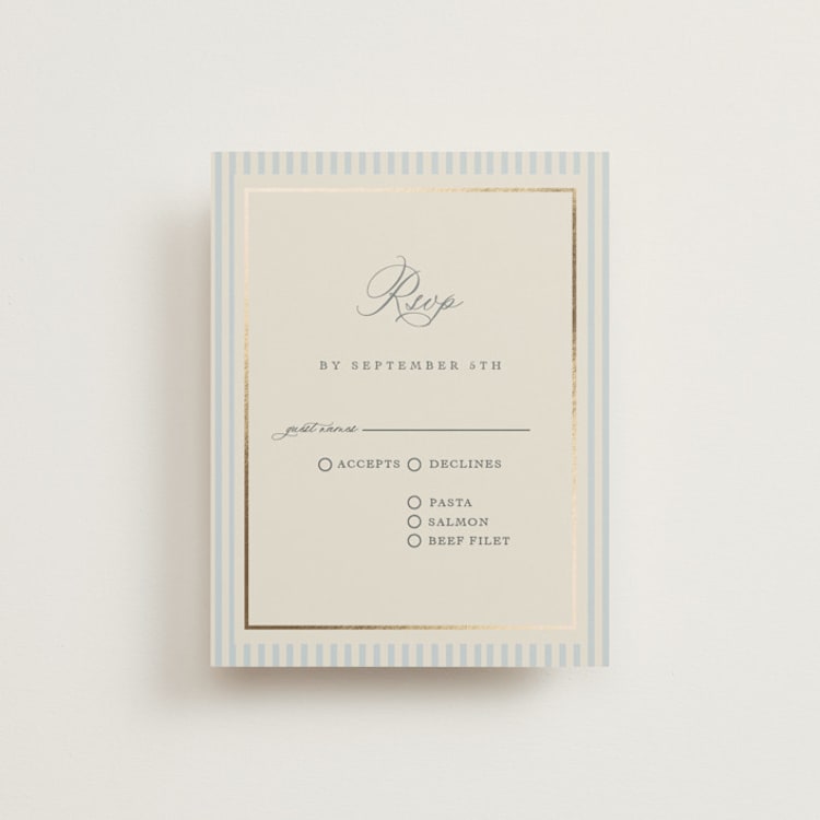 "Emma" - RSVP Cards in Provincial by Angela Thompson - Front