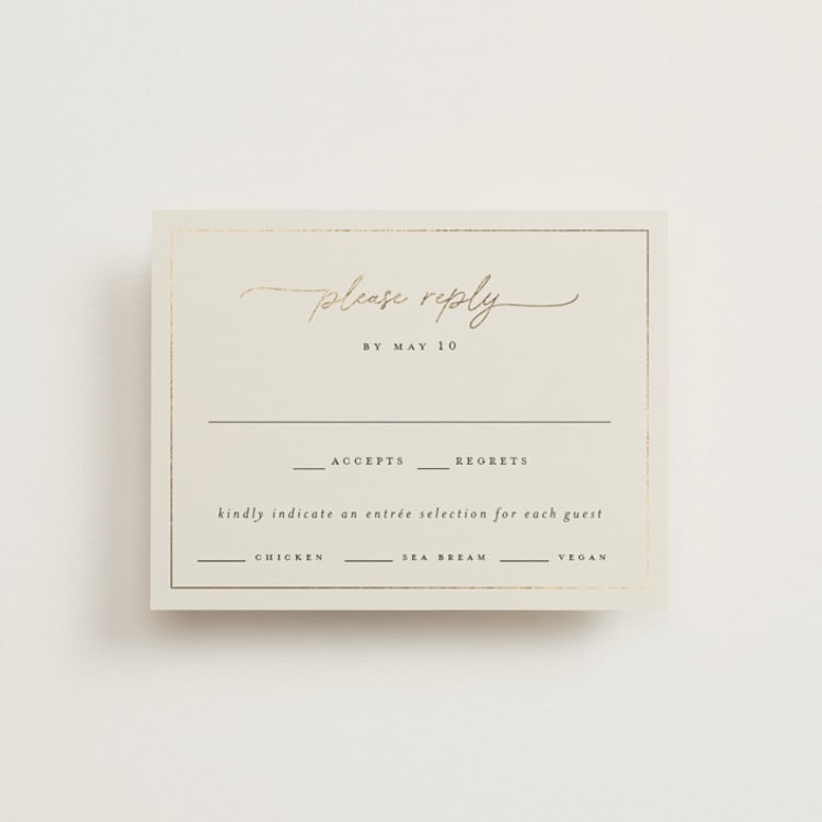 "silk" - RSVP Cards in Linen by Pippa Shaw - Front