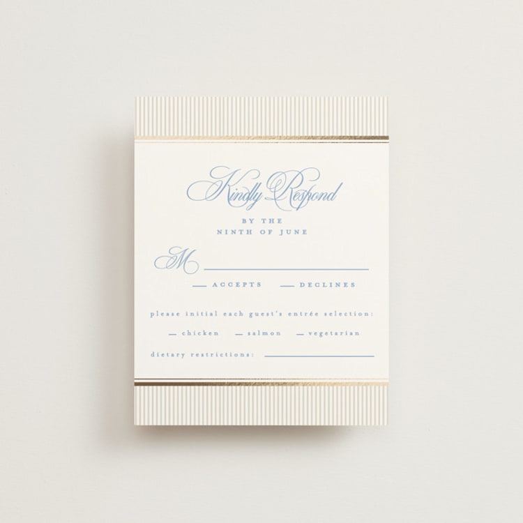 "Patterned florals" - RSVP Cards in Powder by Creo Study - Front