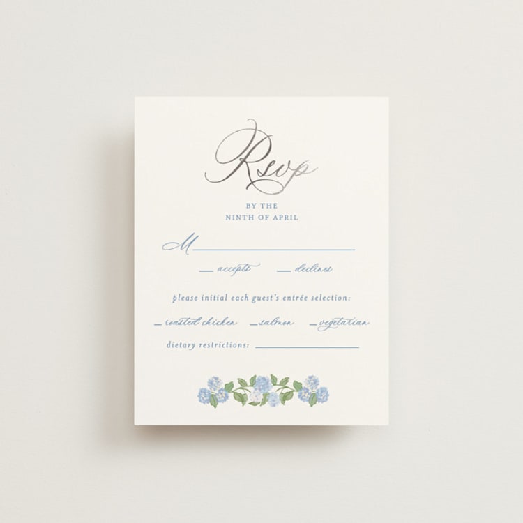 "Pillowy border" - RSVP Cards in Ocean by Creo Study - Front