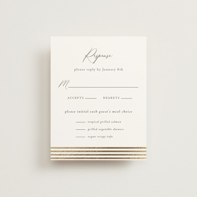 "Palm Monogram" - RSVP Cards in Leaf by Olivia Raufman - Front