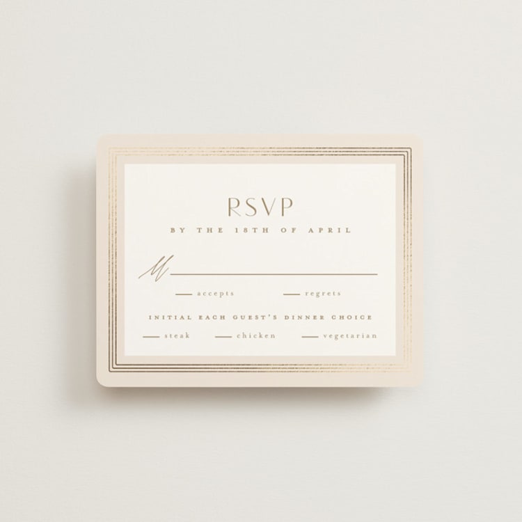 "Soleil" - RSVP Cards in Latte by Kristie Kern - Front