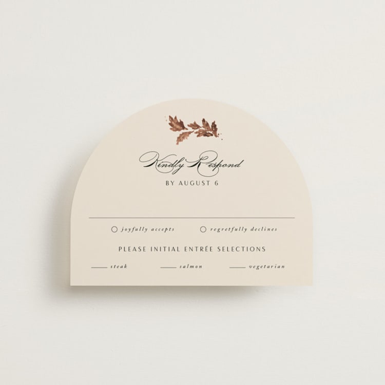 "poetique" - RSVP Cards in Autumn by Kate Ahn - Front