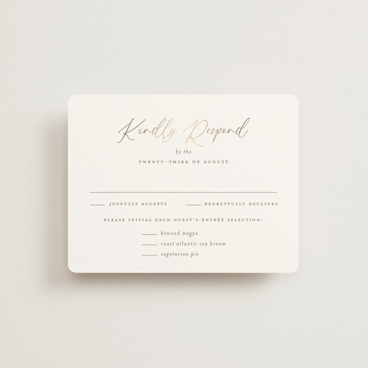 "Kouignette" - RSVP Cards in Chiffon by chocomocacino - Front