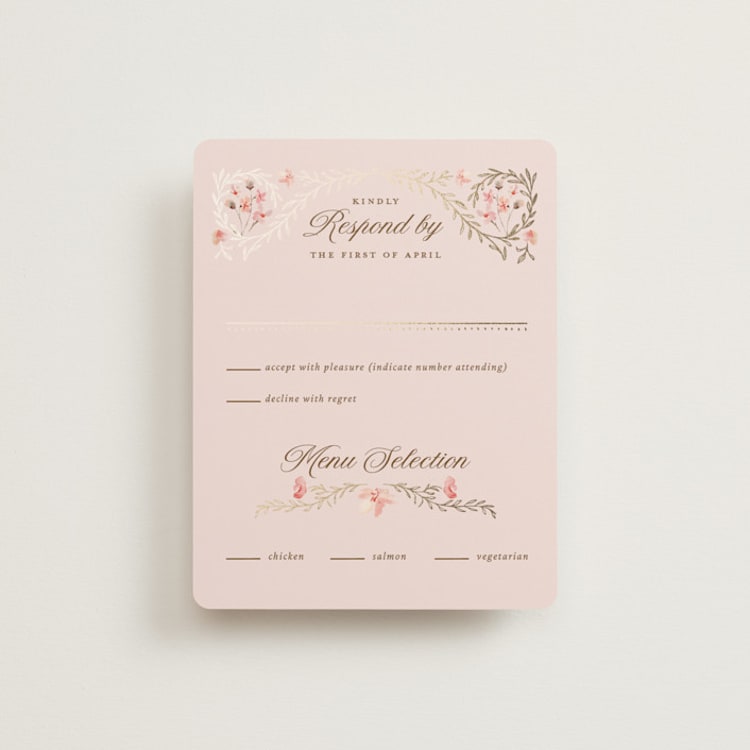 "Victorian" - RSVP Cards in Versailles by Claudia Orengo - Front