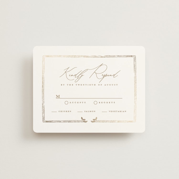 "Reflection" - RSVP Cards in Porcelain by Leah Bisch - Front