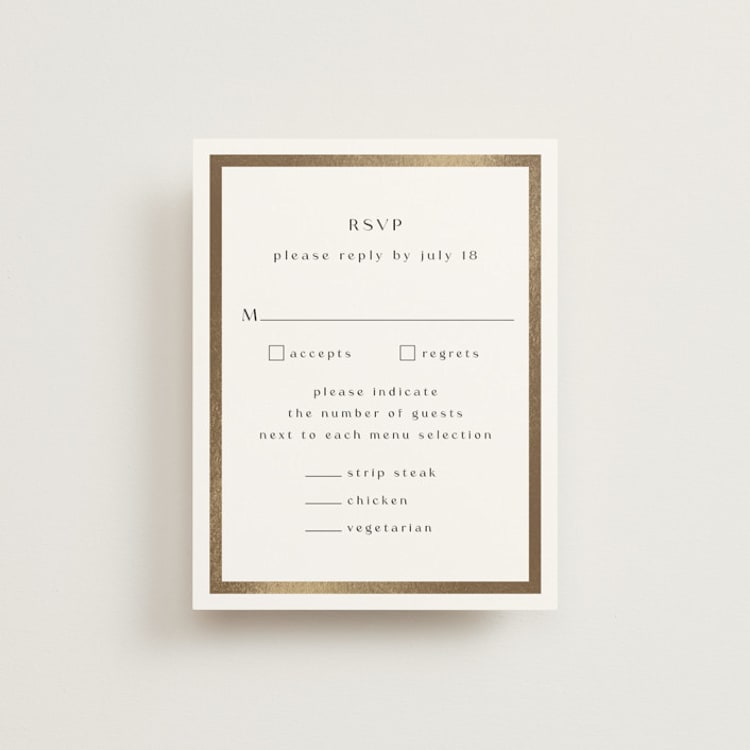 "Framed Photo" - RSVP Cards in Latte by Stacy Maalouf - Front
