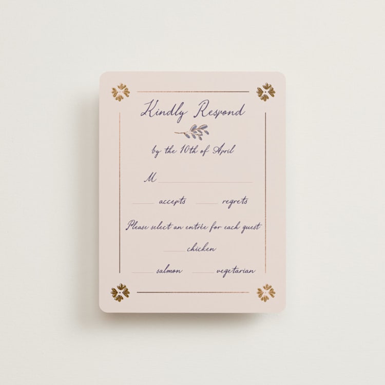 "Together in Bloom" - RSVP Cards in Wisteria by Monika Konieczna - Front