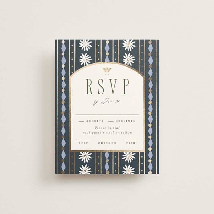 "Sadie" - RSVP Cards in Periwinkle by Erin German - Front
