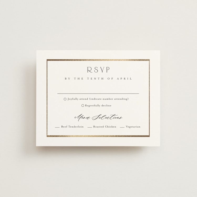 "Luster" - RSVP Cards in Cotton by Stacey Meacham - Front