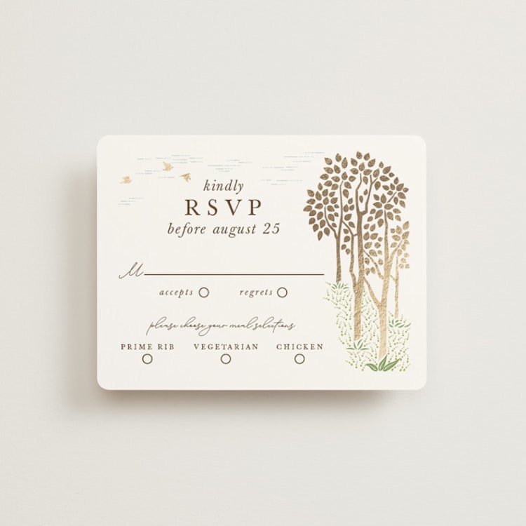 "In the country" - RSVP Cards in Forest by Paper Sun Studio - Front