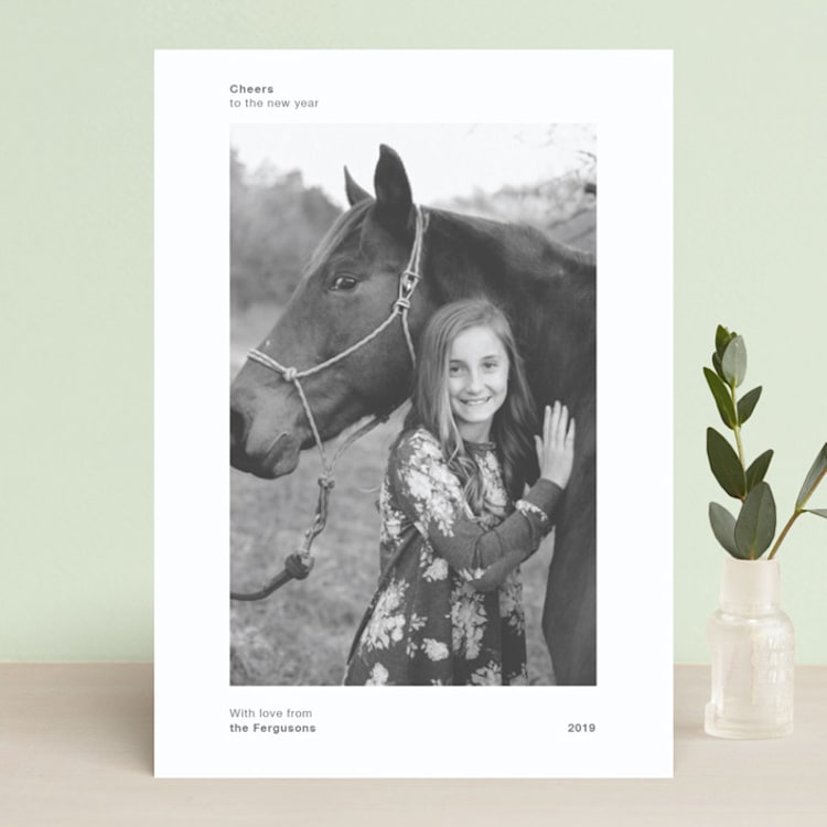 "Zine" - Retired Holiday Cards in Coal by Jack Knoebber - Front