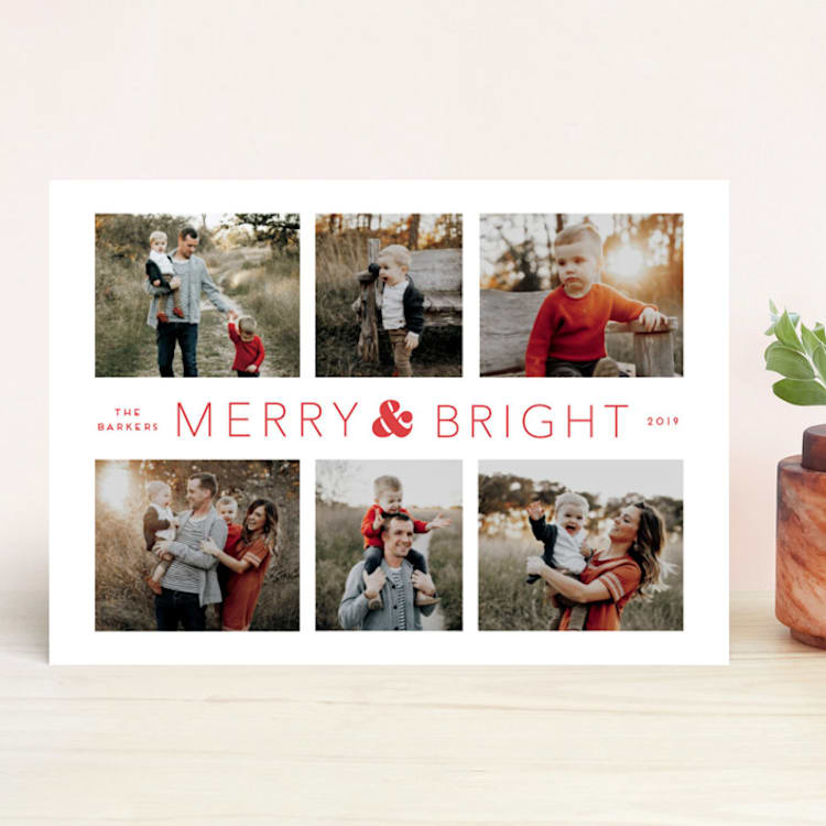 "Holiday Collage" - Retired Holiday Cards in Stocking by Little Print Design - Front