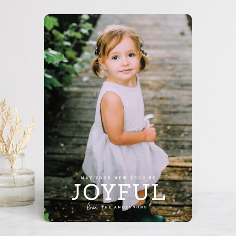 "May Your Holidays Be Bright" - Retired Holiday Cards in Winter by Laura Hamm - Front
