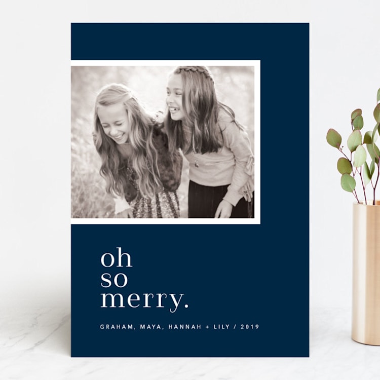 "Oh So Modern Merry" - Retired Holiday Cards in Frosty by Kelly Nasuta - Front
