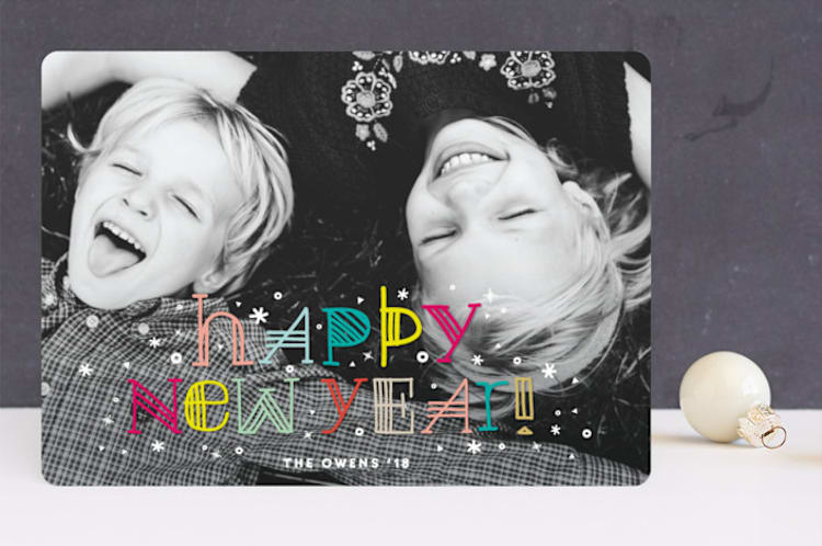 "Colorful Happy Everything" - Retired Holiday Cards in Rainbow by fatfatin - Front