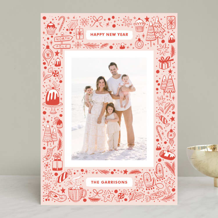 "My Favorite Things" - Retired Holiday Cards in Cherry by Paper Raven Co. - Front