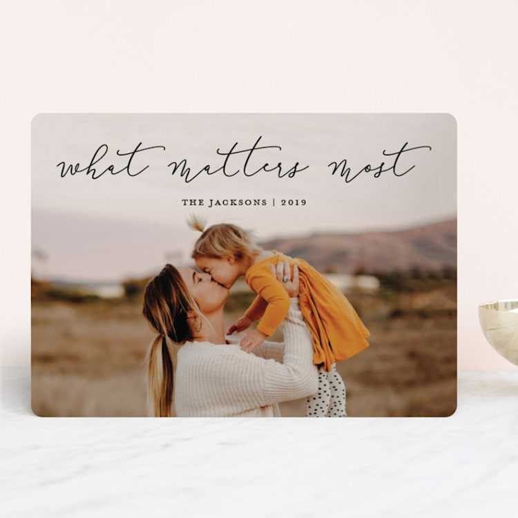 "What Matters Most" - Retired Holiday Cards in Noir by Annie Clark - Front