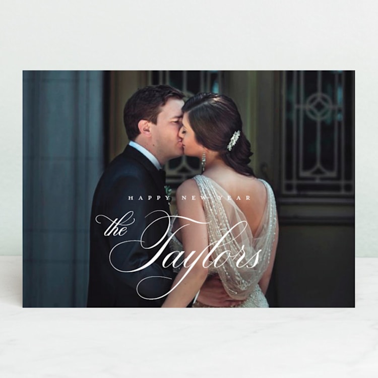 "Ever After" - Retired Holiday Cards in Linen by Laura Hamm - Front