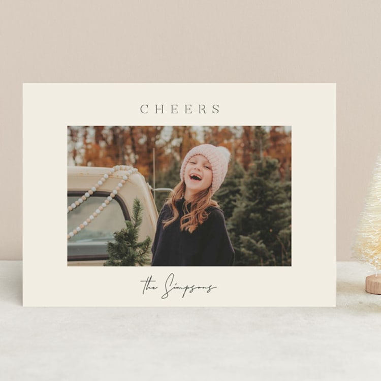 "the classic" - Retired Holiday Cards in Sand by Sara Hicks Malone - Front
