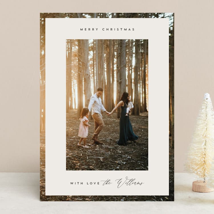 "Double Wishes" - Retired Holiday Cards in Sand by Monika Torun - Front