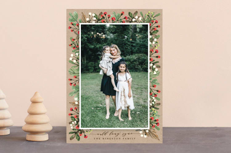 "All Decked Out" - Retired Holiday Cards in Natural by Michelle Poe - Front