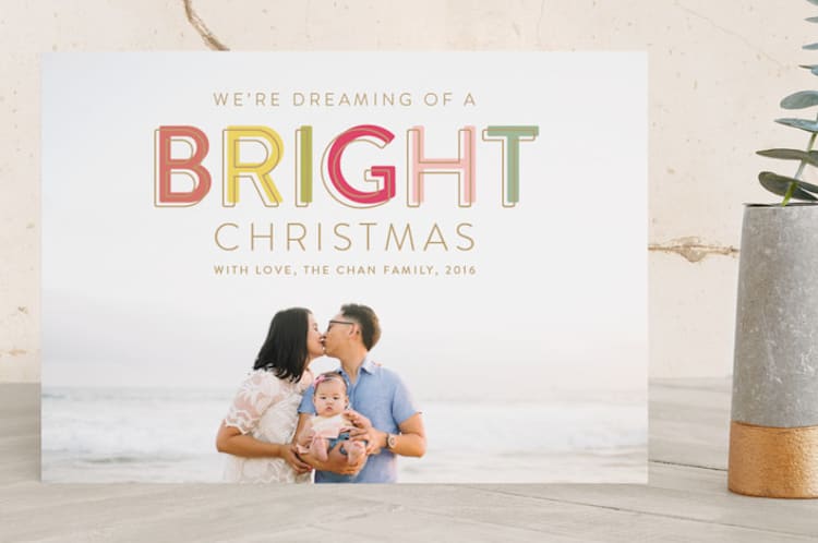 "Bright Wishes" - Retired Holiday Cards in Mint by Anelle Mostert - Front