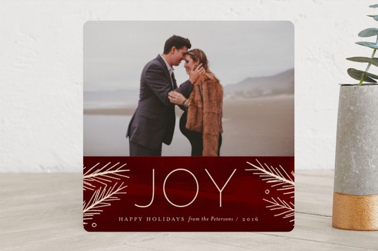 "Pine Joy" - Retired Holiday Cards in Cinnamon by Kelly Nasuta - Front