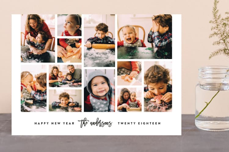 "Collage" - Retired Holiday Cards in Snow by Roxy Cervantes - Front