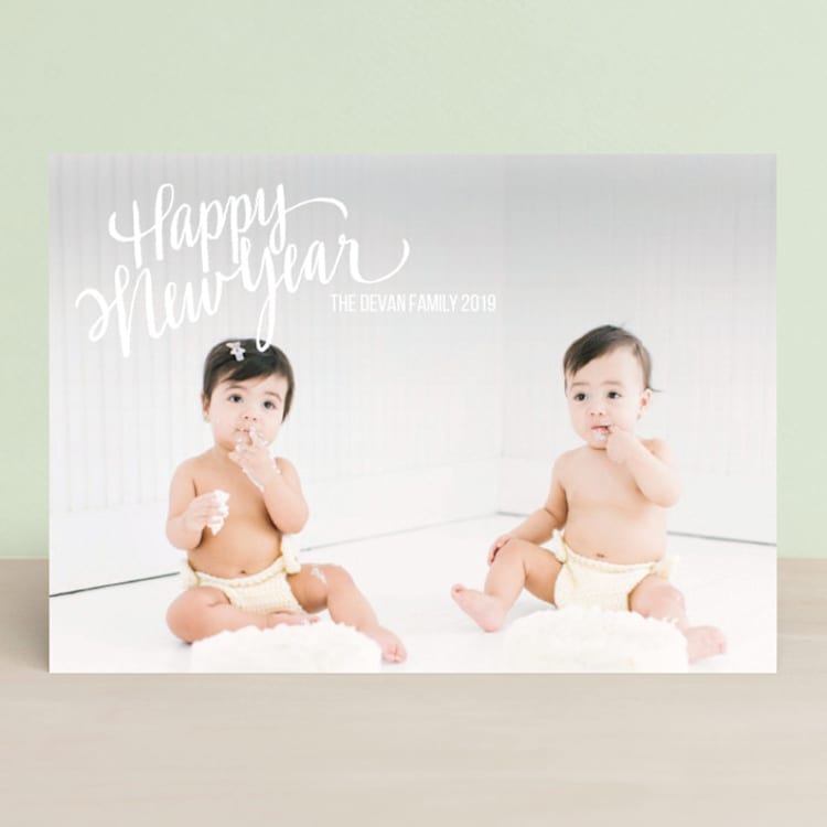 "Merry Scriptmas" - Retired Holiday Cards in Snow by Rebecca Daublin - Front