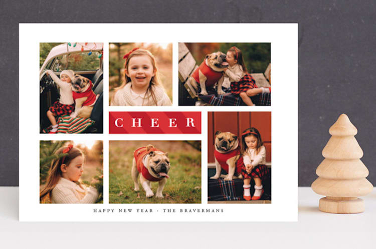 "Candy Cane Joy" - Retired Holiday Cards in Cherry by Ellis - Front