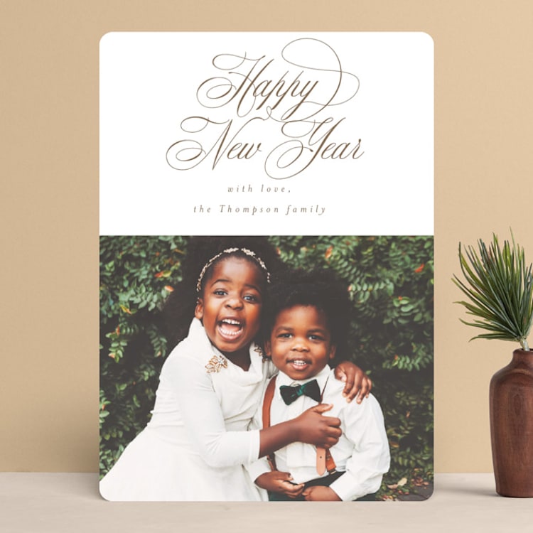"Classic Elegance" - Retired Holiday Cards in Cocoa by AK Graphics - Front