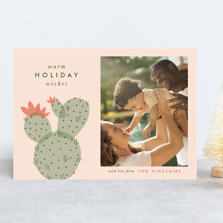 "holiday cactus" - Retired Holiday Cards in Sunset by The Social Type - Front