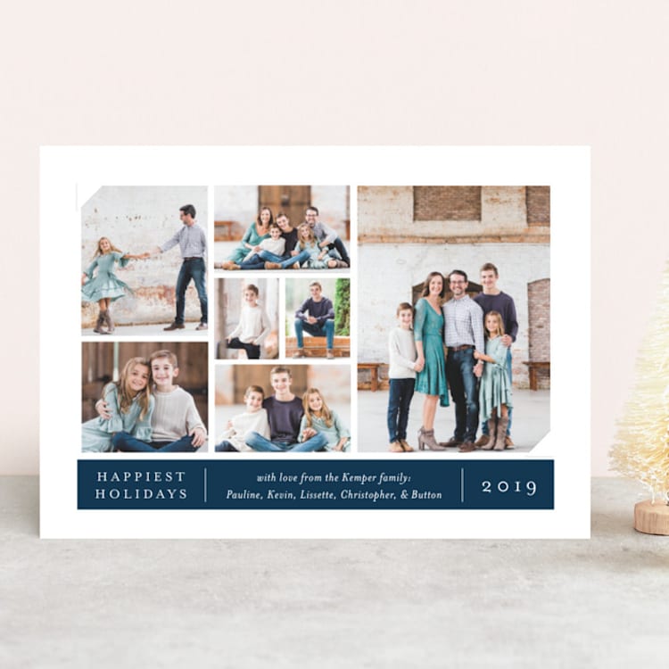 "Picture Book" - Retired Holiday Cards in Navy by Laura Condouris - Front