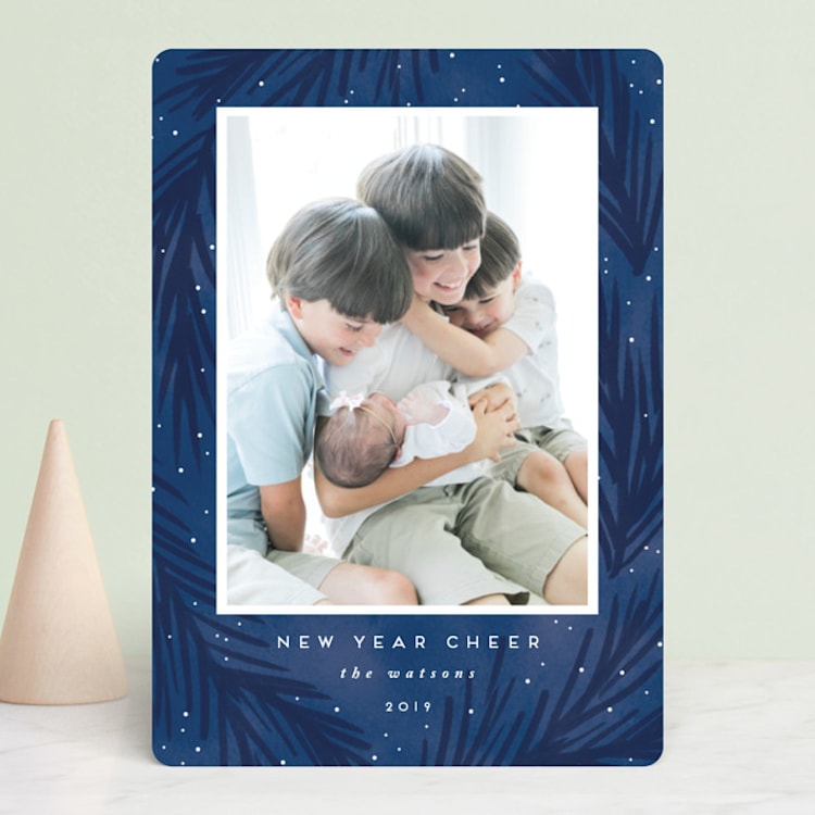 "tidings of love" - Retired Holiday Cards in Royal by Angela Garrick - Front