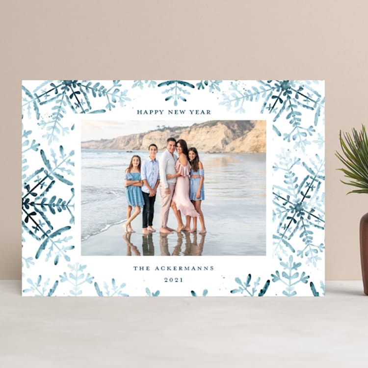 "Wintery Flurry" - Retired Holiday Cards in Frosted by Angel Walker - Front