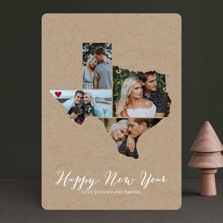 "Love Location" - Retired Holiday Cards in Kraft by Heather Buchma - Front