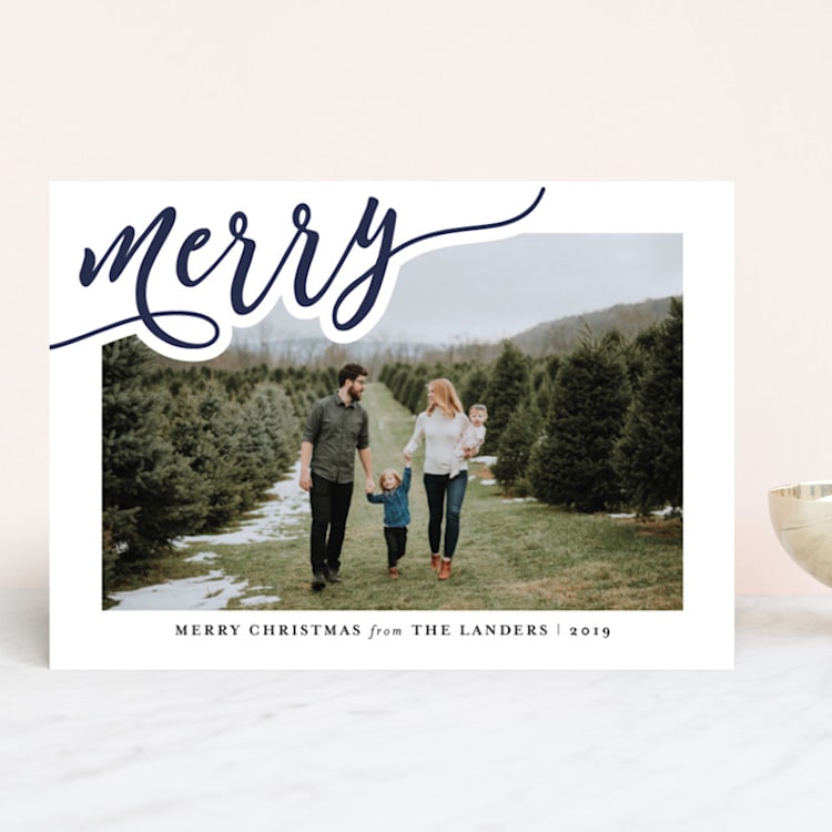 "Merry Swirling" - Retired Holiday Cards in Blueberry Pie by Dennis Smith - Front