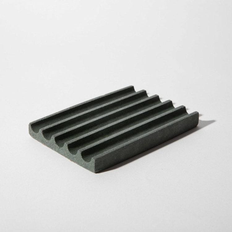 "Soap Dish - Dark Green Terrazzo" - Soap Dish in green by Pretti.Cool