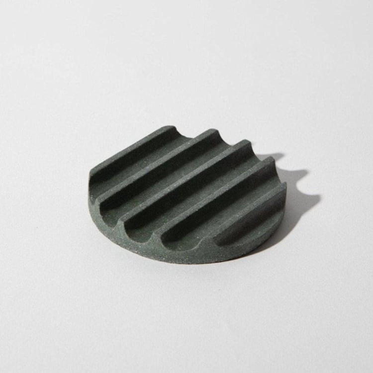 "Mini Soap Dish - Dark Green Terrazzo" - Soap Dish in green by Pretti.Cool