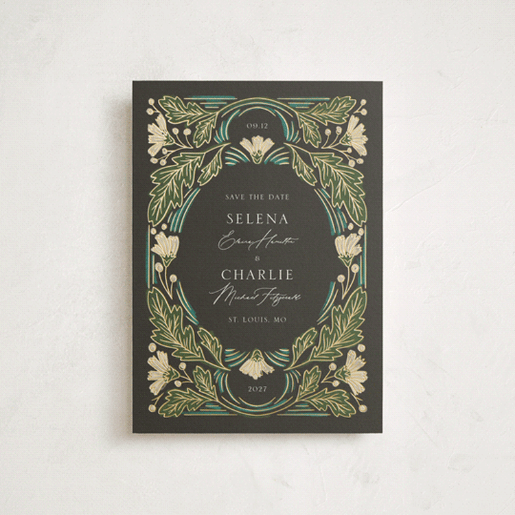 "Embellished" - Save the Dates in Lily by Jen Owens - Front