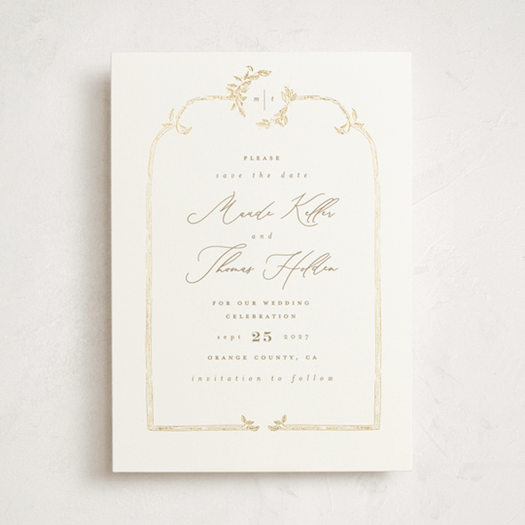 "Reflection" - Save the Dates in Porcelain by Leah Bisch - Front