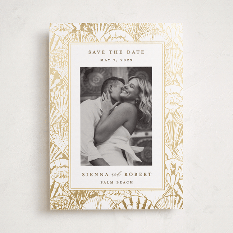 "By the Seashore" - Save the Dates in Pearl by Maria Alou - Front