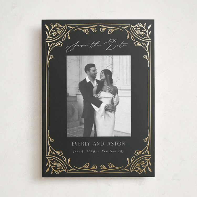 "Majesty" - Save the Dates in Onyx by Nicoletta Savod - Front